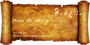 Hust Ádám névjegykártya