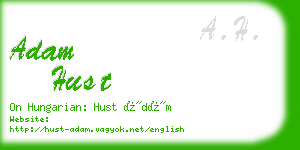 adam hust business card